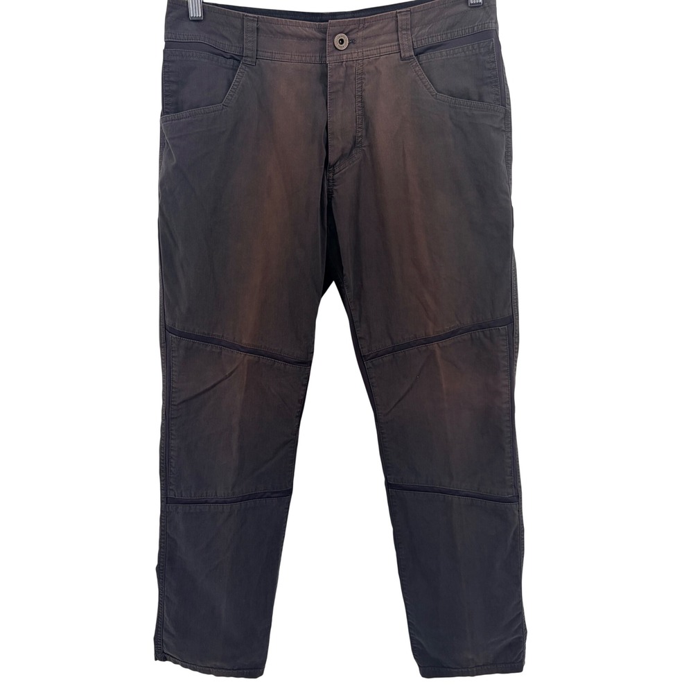 Kuhl Original Radikl Mens 32x30 Exoskeleton Hiking Pants Gray/Brown Utility READ